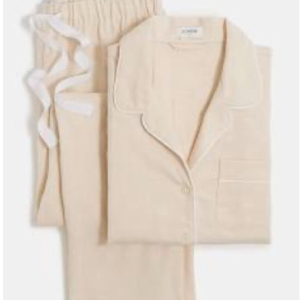 J. Crew Factory Cream Pajama Set Intimates & Sleepwear